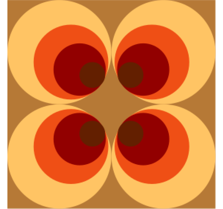 Circular warm gradient pattern podstavki z teksturo - TenStickers