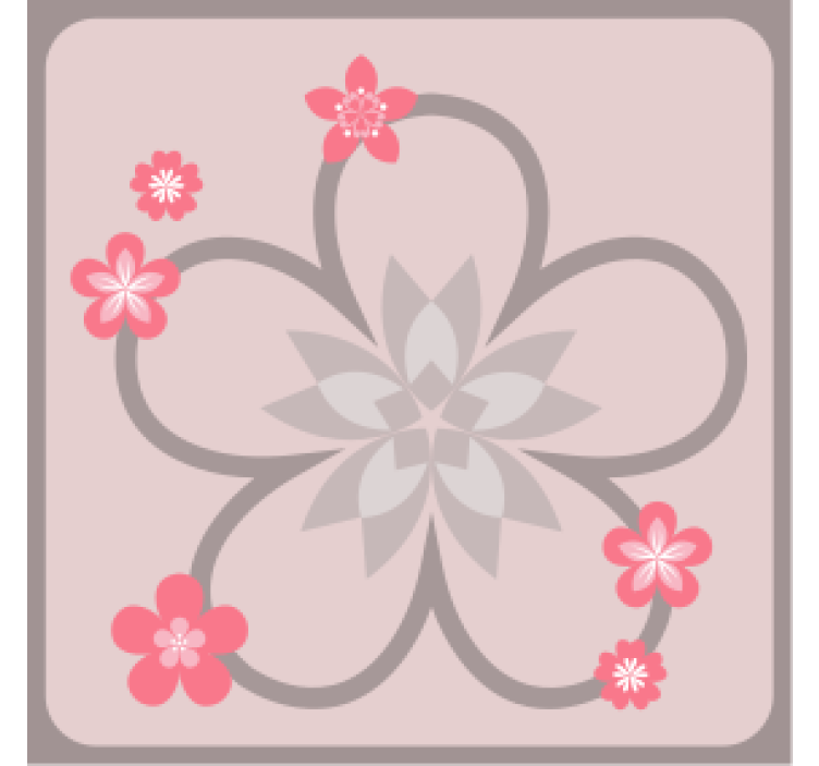 Floral elegant pattern sodobni podstavki za kozarce - TenStickers