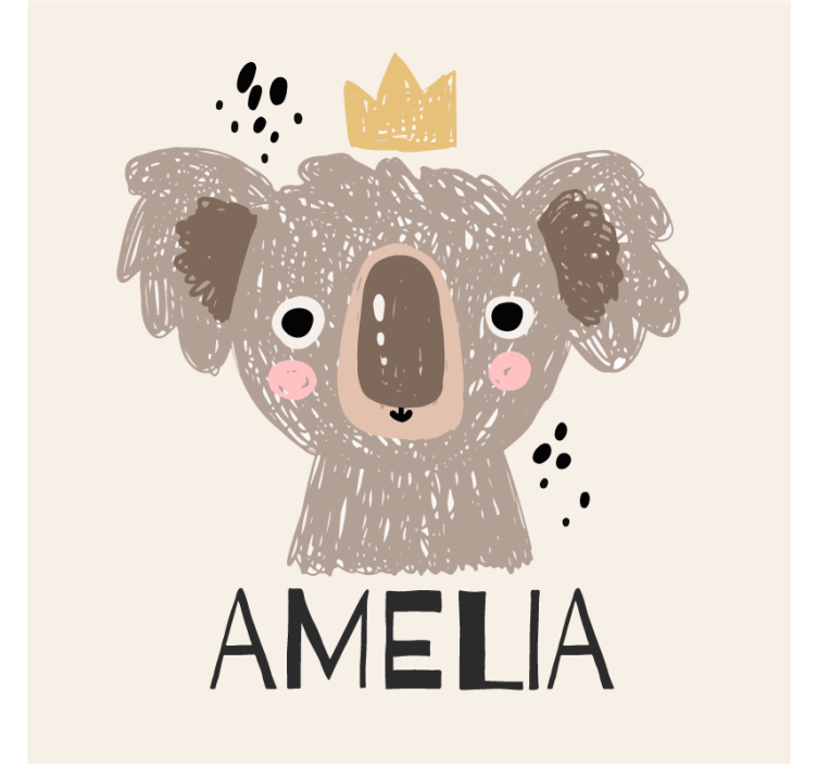 Koala s krono podstavek za kozarce geeky - TenStickers