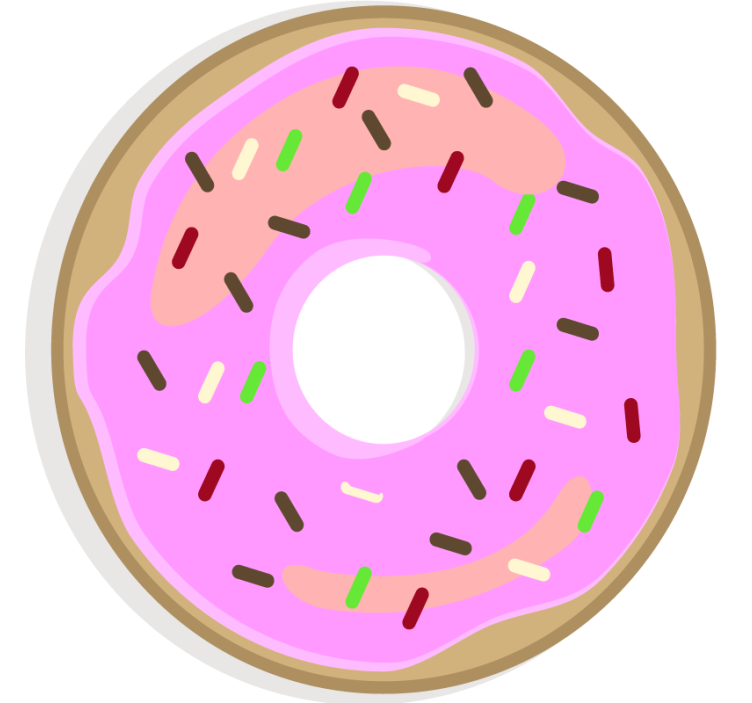 Pink frosted dessert geeky podstavek za kozarce - TenStickers