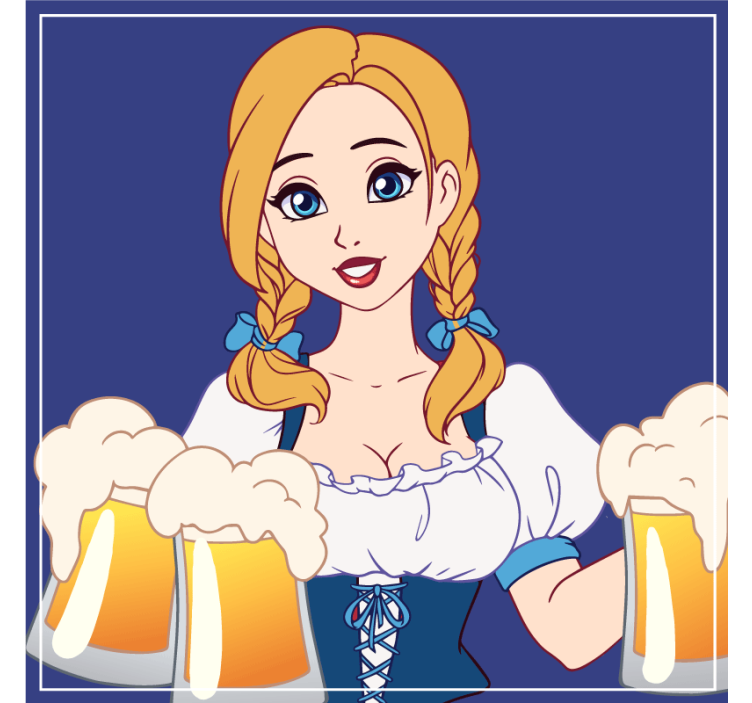 Cheerful bartender illustration podstavek za kozarce - TenStickers