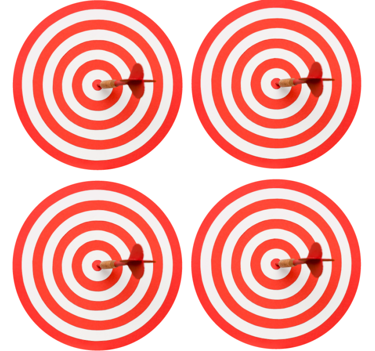 Dartboard spiral pattern geeky podstavek za kozarce - TenStickers