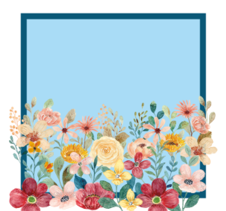 Floral border design personalizirani podstavki za kozarce - TenStickers