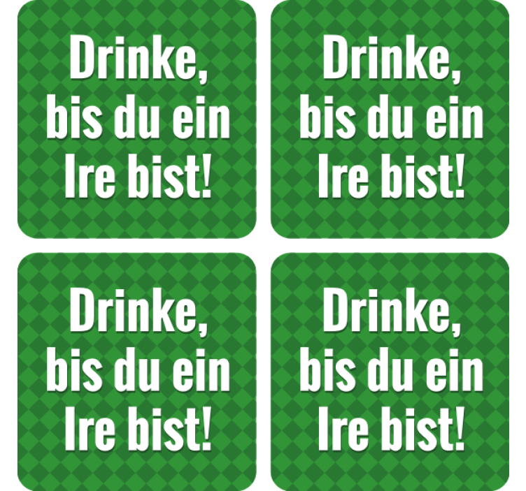 Green plaid quotes podstavek za kozarce piva - TenStickers