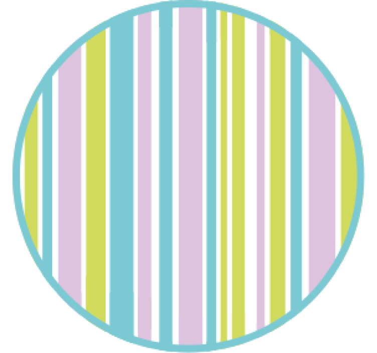 Colorful striped circle podstavki s teksturnim učinkom - TenStickers