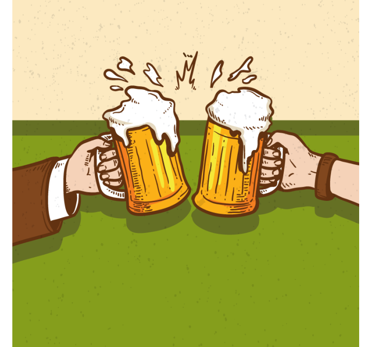 Clinking beer mugs podstavek za kozarce pivski - TenStickers