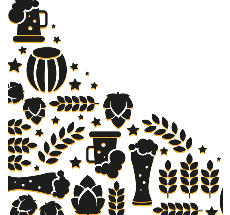 Različni simboli na podstavki za belo pivo - TenStickers