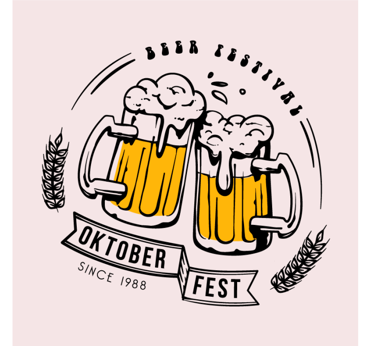 Oktober fest cheers podstavek za pivske kozarce - TenStickers