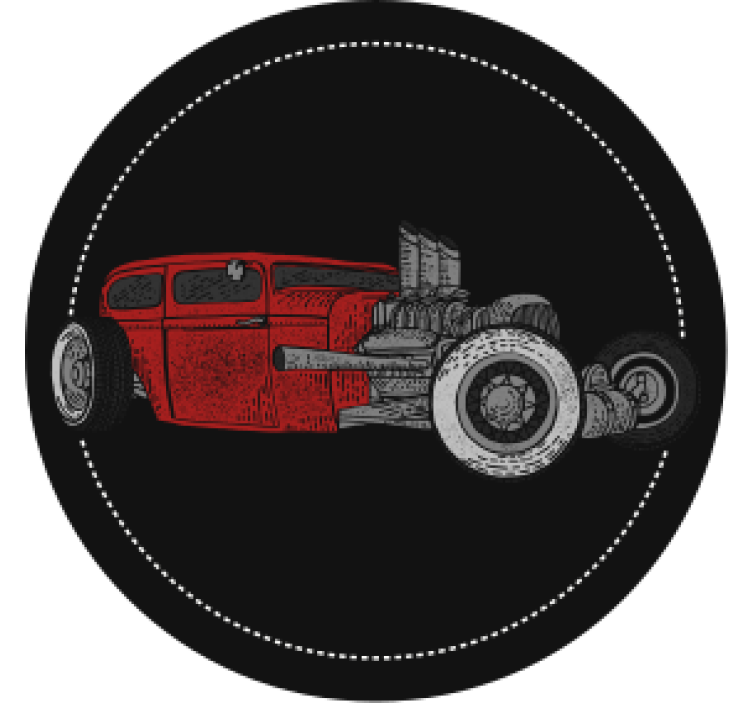 Classic hot rod illustration podstavki za kozarce - TenStickers