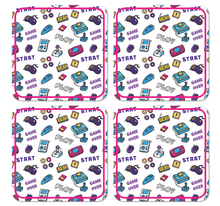 Retro igra nad simboli geek podstavki - TenStickers