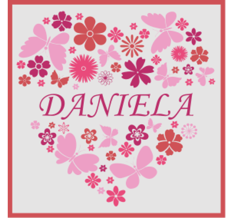 Heart floral arrangement personalizirani podstavki - TenStickers
