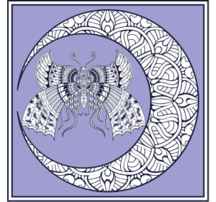 Complex butterfly emblem podstavek za kozarce - TenStickers