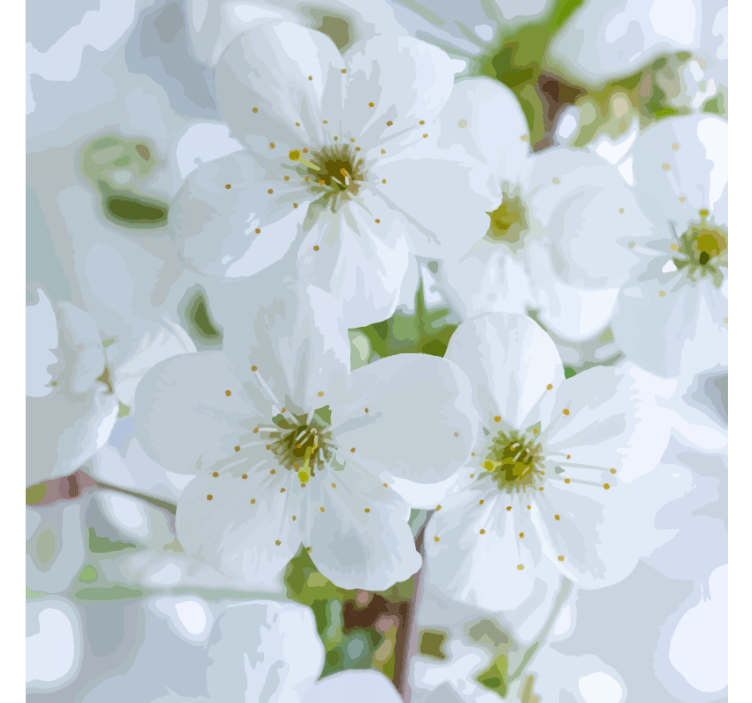 Delicate cherry blossoms podstavki s teksturnim učinkom - TenStickers