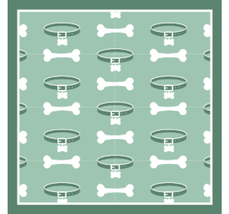 Playful bone pattern geeky podstavek za kozarce - TenStickers