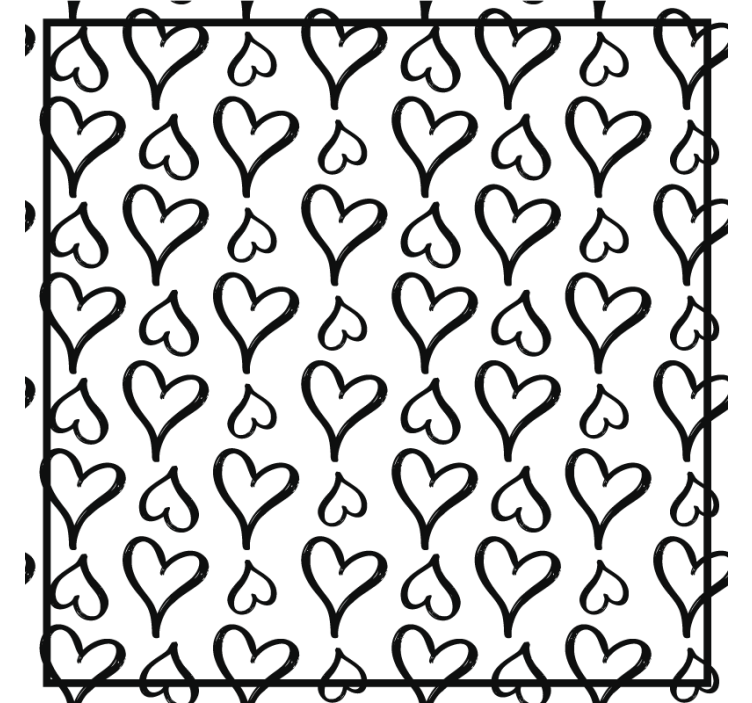 Heart patterned motif podstavki za kozarce sodobni - TenStickers