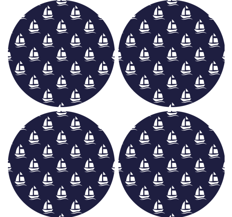 Nautical sailboat motif podstavek za kozarce - TenStickers