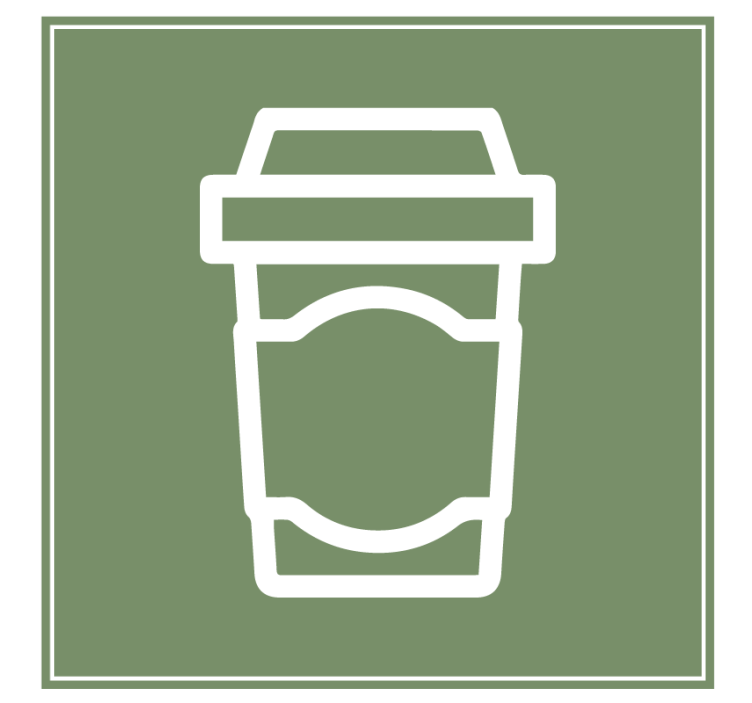 Fantastičen piktogram skodelice za kavo, sodobna podstavka - TenStickers