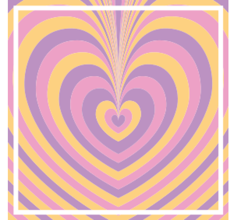 Concentric heart patterns podstavki za kozarce vintage - TenStickers