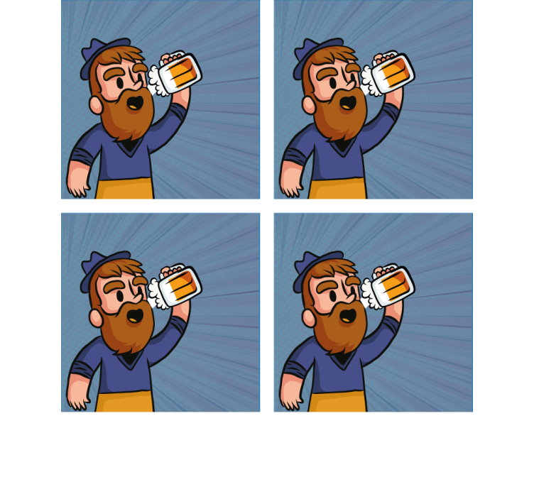 Cheerful beer enthusiast podstavek za kozarce - TenStickers