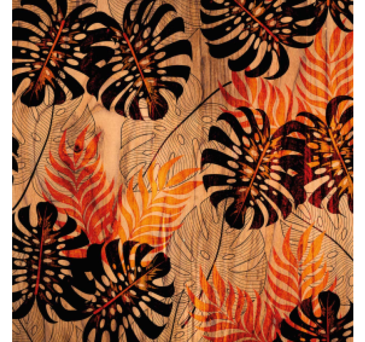 Tropical foliage pattern podstavki s teksturnim učinkom - TenStickers