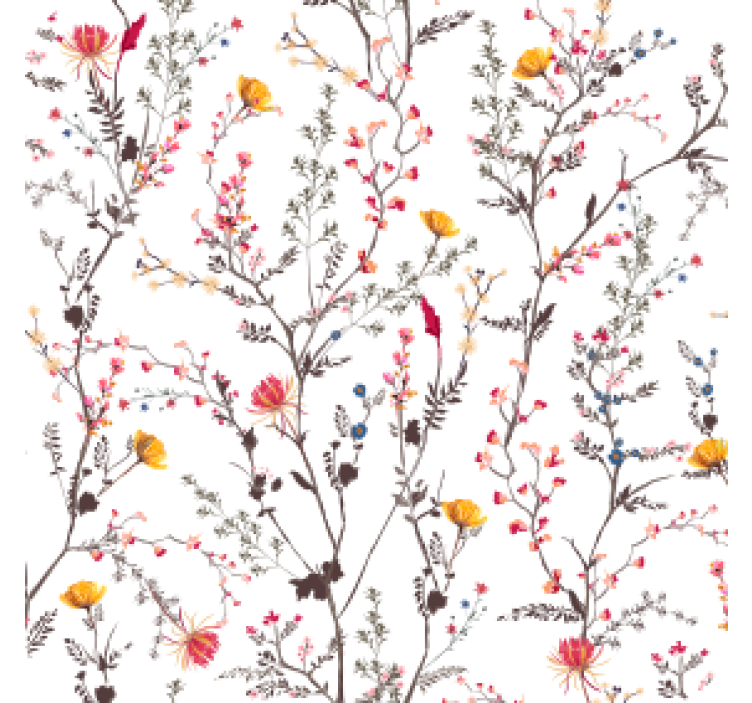 Floral branch pattern podstavki s teksturnim učinkom - TenStickers