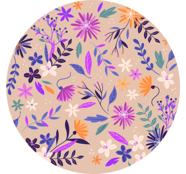 Botanical motif backdrop s teksturno podlago - TenStickers