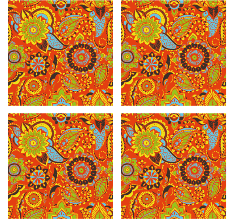 Vibrant botanical motif geeky podstavek za kozarce - TenStickers