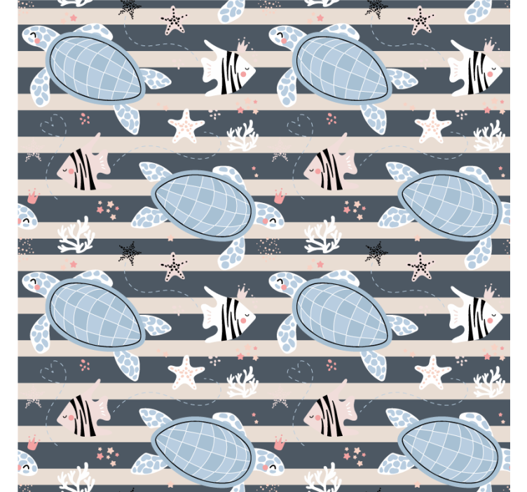 Turtle patterned design podstavki za kozarce vintage - TenStickers