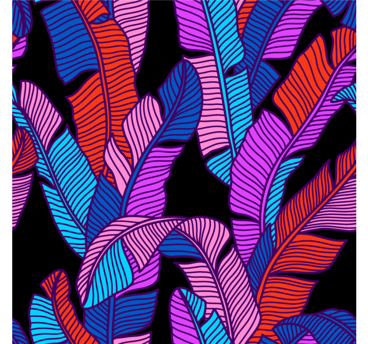 Vibrant leaf patterns podstavki z teksturo - TenStickers