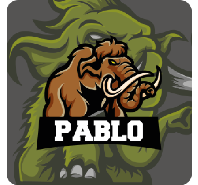 Mamut z imeni prilagojenimi podloga - TenStickers