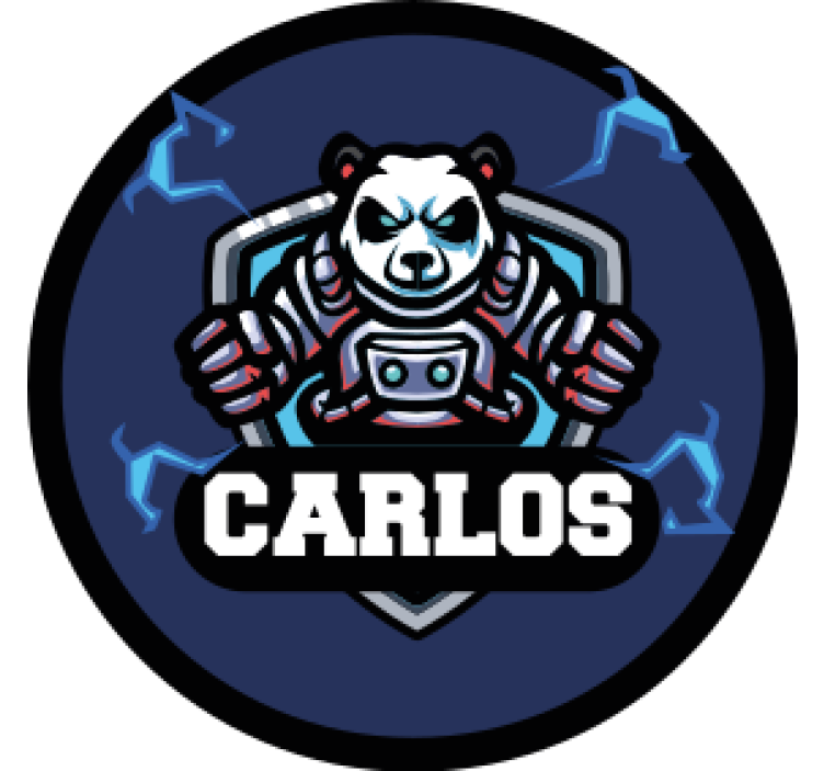 Panda emblem with name podstavek za pivske kozarce - TenStickers