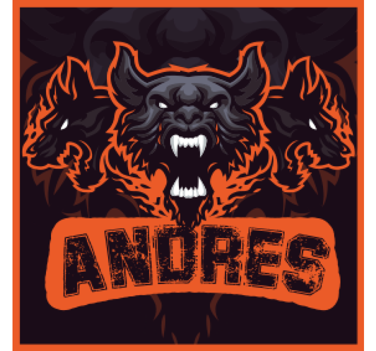 Three headed beast geeky podstavek za kozarce - TenStickers