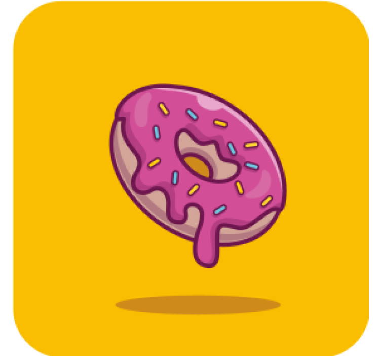 Pink iced pastry podstavek za kozarce - TenStickers