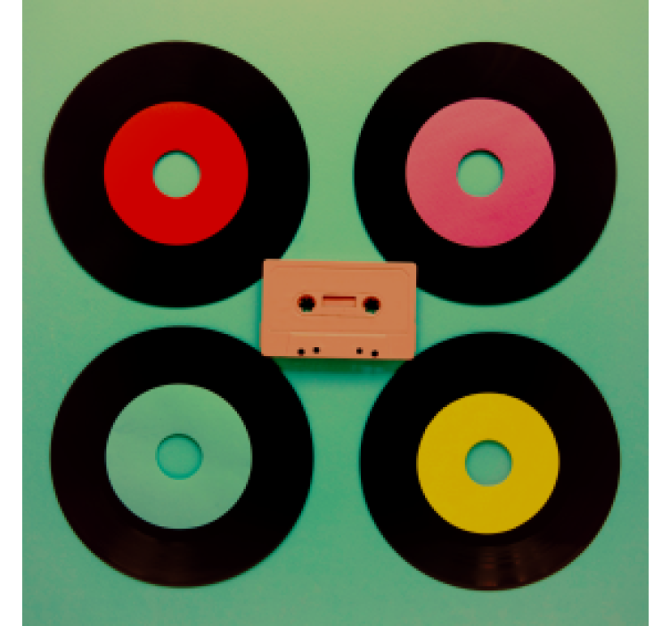 čudaški disko vinilni podstavek - TenStickers