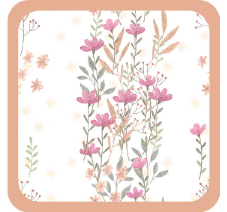 Botanični visoki cvetovi sodobni podstavek - TenStickers