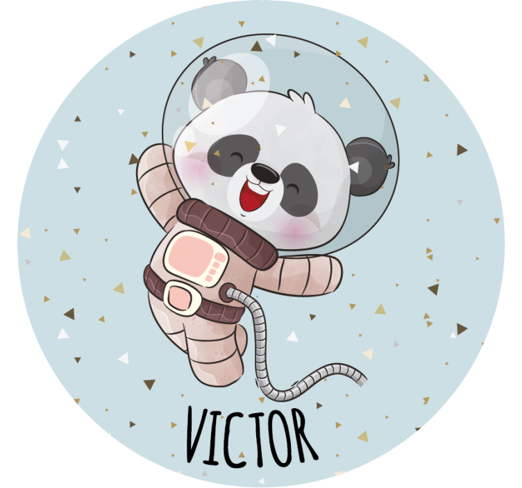 Cheerful astronaut panda podstavki za kozarce vintage - TenStickers