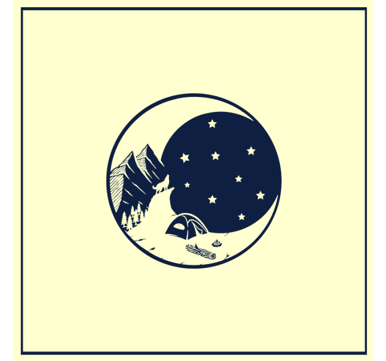 Mountain night scene sodobni podstavki za kozarce - TenStickers