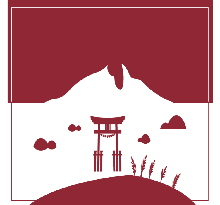Mountain torii gate geeky podstavek za kozarce - TenStickers