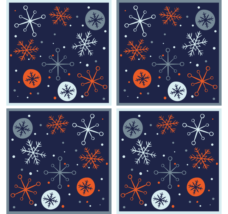 Snowflake patterned design božične podstavke za kozarce - TenStickers