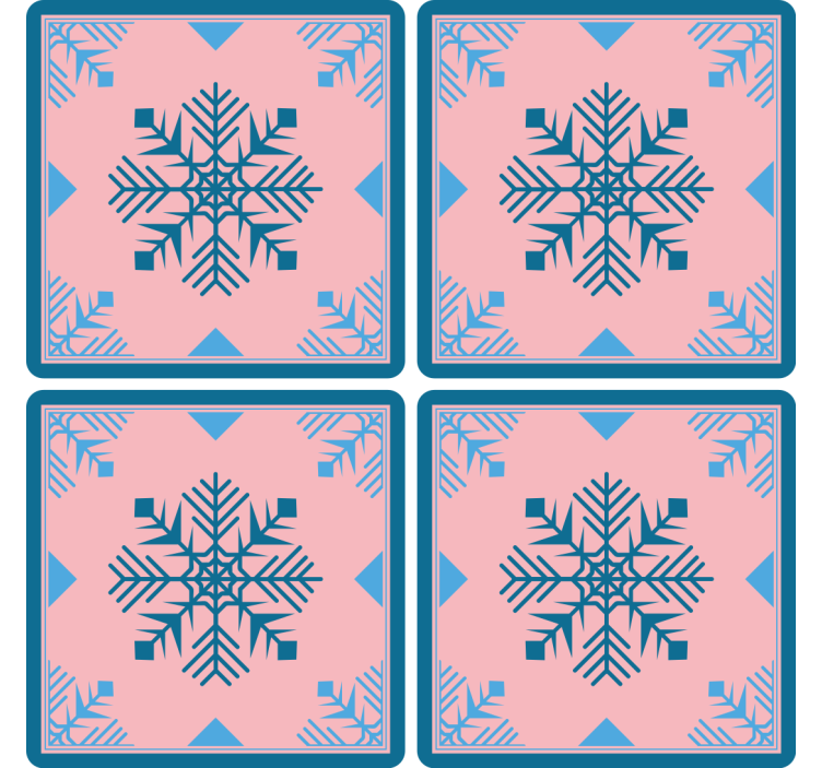 Snowflake patterned silicone mat božične podstavke - TenStickers