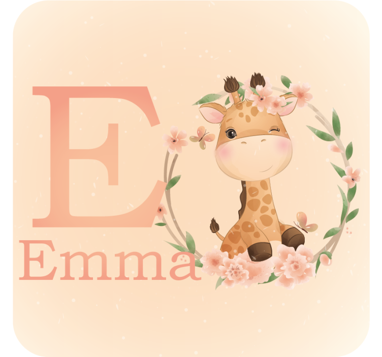 Cute giraffe character personalizirani podstavki - TenStickers