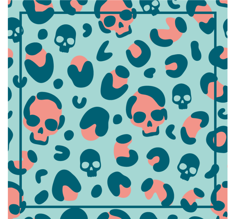 Skull patterned geometry podstavek za kozarce - TenStickers