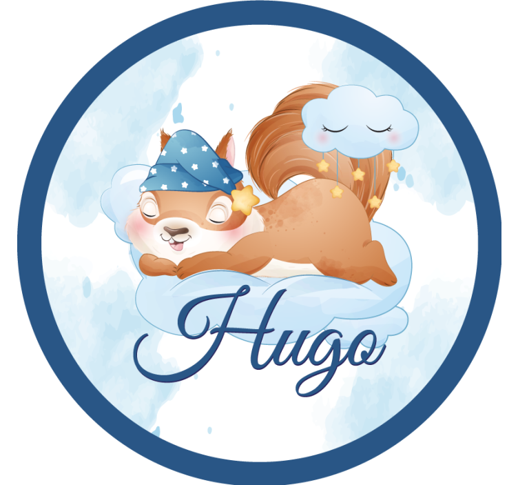 Squirrel relaxing dreaming geeky podstavek za kozarce - TenStickers