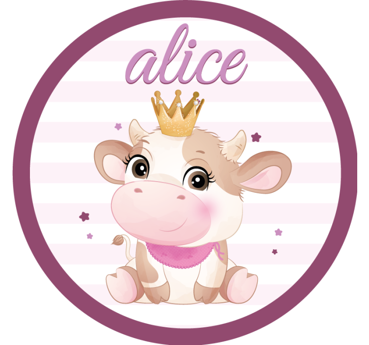 Adorable cow character personalizirani podstavki - TenStickers
