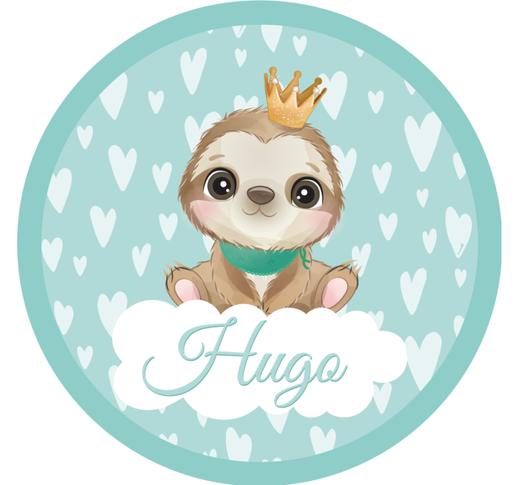 Cute sloth character podstavek za kozarce - TenStickers