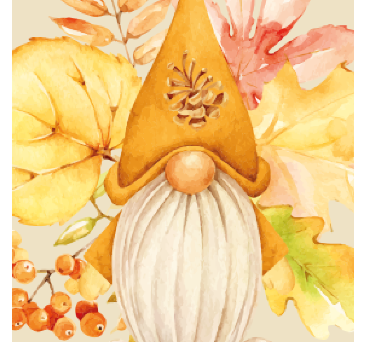 Autumnal gnome design podstavek za kozarce halloween - TenStickers