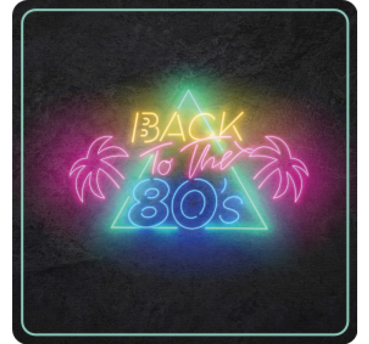 Neon retro 80-ih podstavke za kozarce vintage - TenStickers