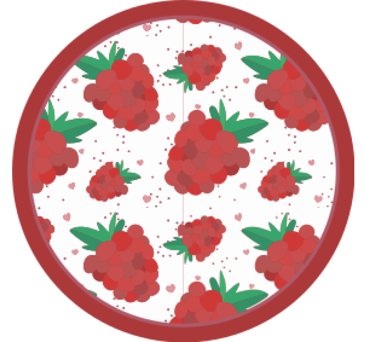 Jagode akvarel z madeži vzorec podstavka - TenStickers