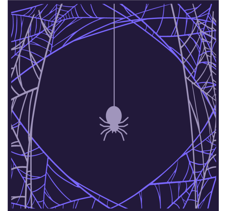 Spider web motif podstavek za kozarce halloween - TenStickers