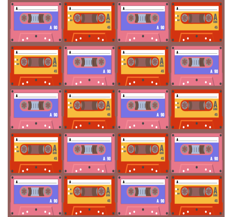 Retro cassette tapes podstavki za kozarce vintage - TenStickers